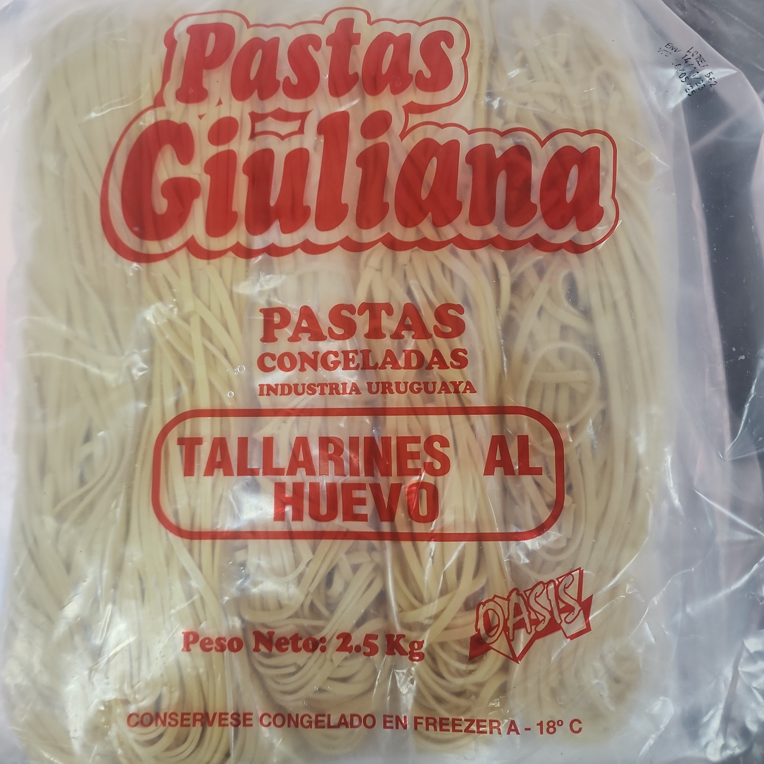 TALLARINES AL HUEVO GIULIANA 2.5KG