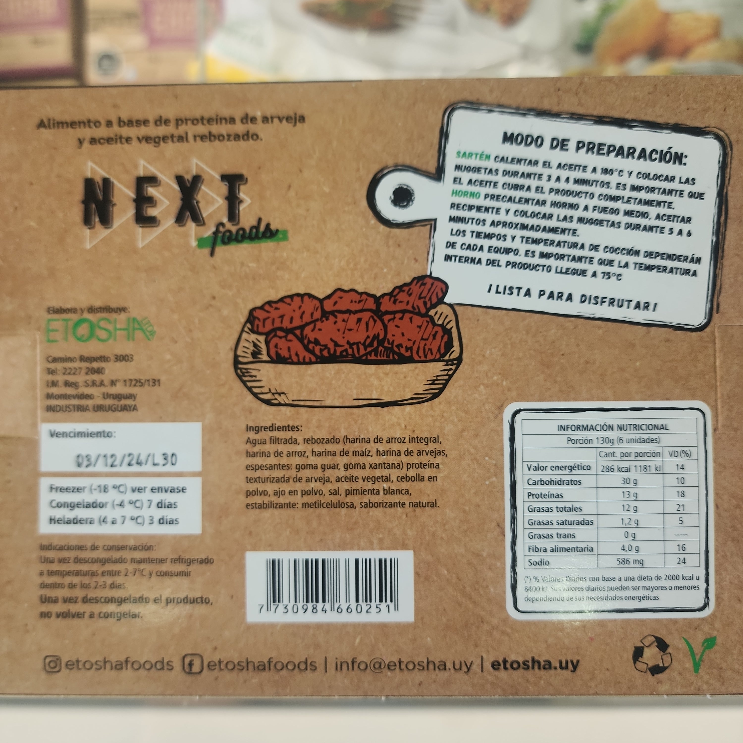 PRÓXIMOS NUGGETAS DE ALIMENTOS