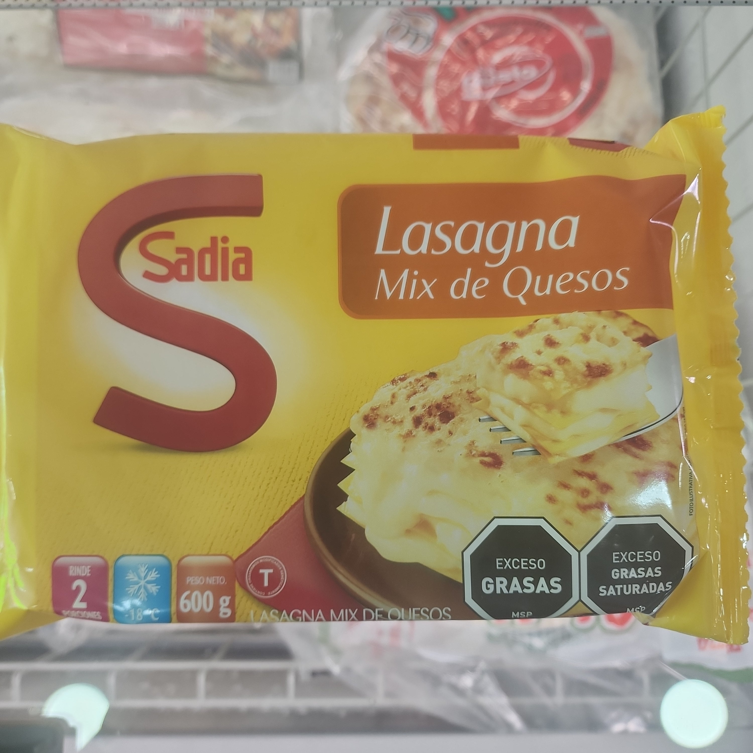 LASAGNA MIX DE QUESOS SADIA 600G