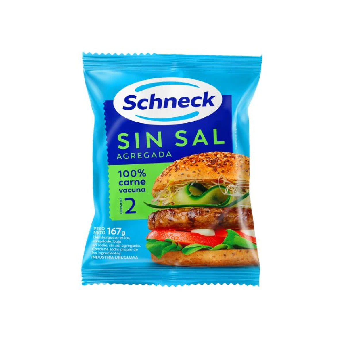 BURGERS SCHNECK SEM SAL 2 UNIDADES