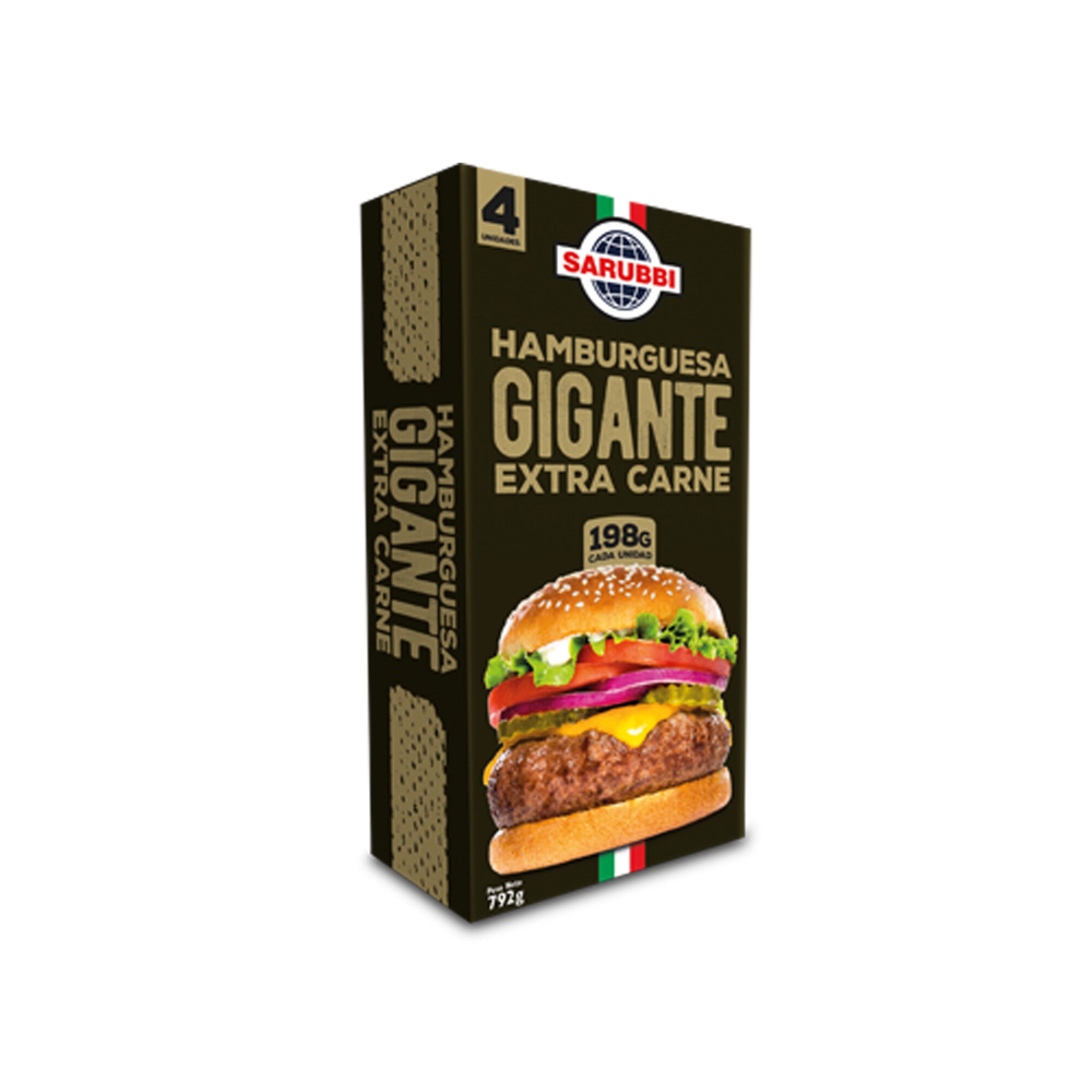 HAMBURGUESAS GIGANTES SARUBBI 4 UNIDADES