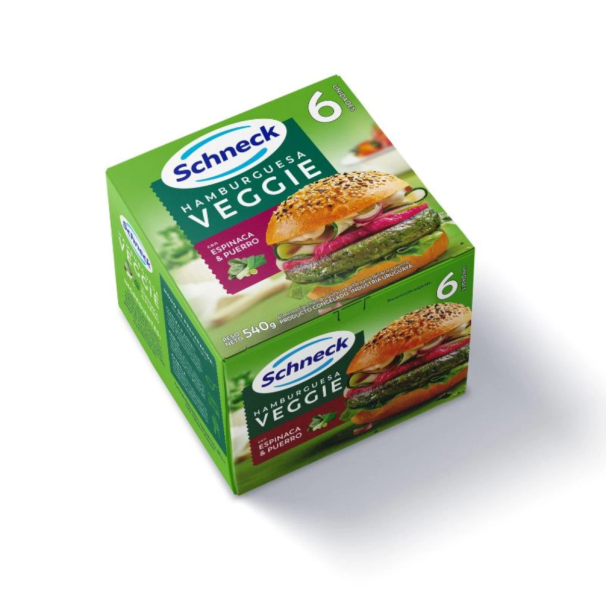 HAMBURGUESAS VEGGIE ESPINACA Y PUERRO SCHNECK x6