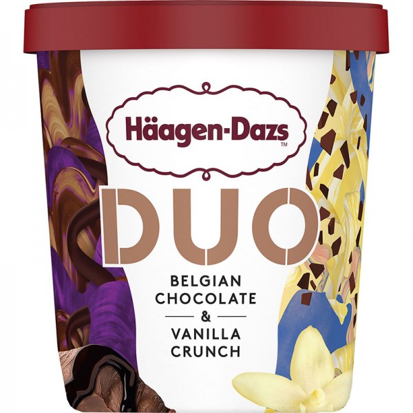 Helado Haagen-Dazs 473ml Chocolate Belga y Vainilla