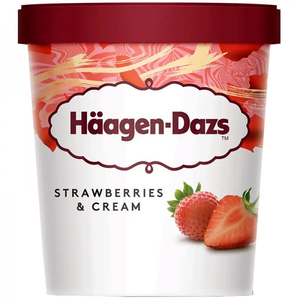 Helado Haagen-Dazs 473ml Frutilla y Crema