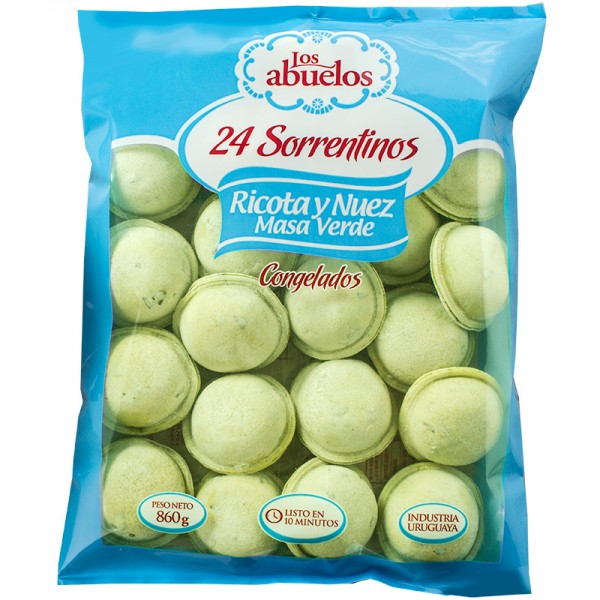 SORRENTINOS RICOTA Y NUEZ MASA VERDE LOS ABUELOS